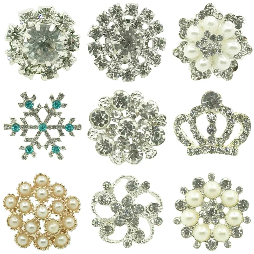 

42pcs Pearl Accessory Rhinestone CZ diamond for Hair Accessories for Hair bows Hair pin DIY Boutique Head Wrap