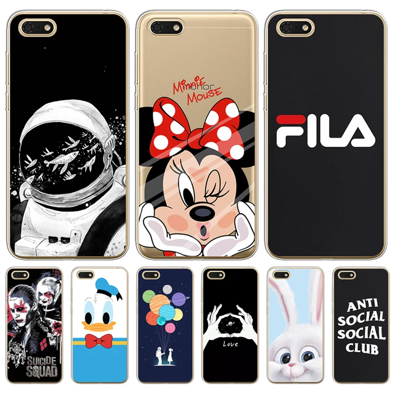 

Mickey Mouse For Huawei Honor 6A 6X 7 7X 7C 7A Pro 8 lite 8X 9 10 Nova 2 Plus Phone case back cover Soft Silicone Joker Heart