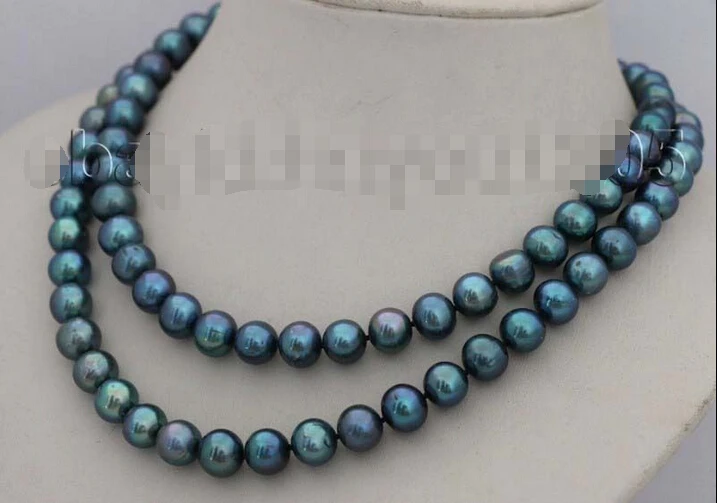 

FREE SHIPPING>@@> Genuine Natural 10mm Peacock Round pearl Necklace 18kgp #f1910!^^^@^Noble style Natural Fine jewe &
