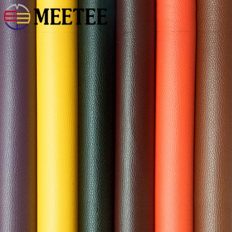 Meetee 50x137cm 0.5mm Thick Self adhesive PU Synthetic Leather Fax