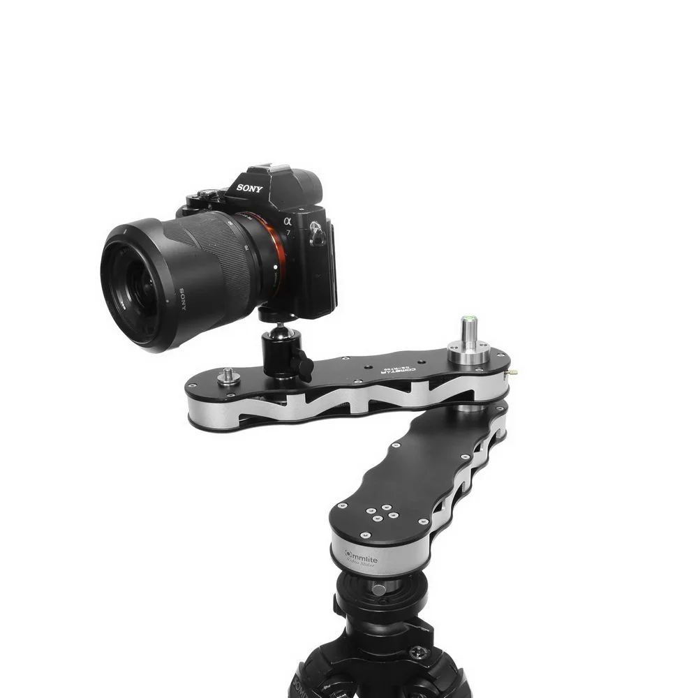  Portable Camera Video Slider Rail Track Arm with Panning Linear Motion 4x Distance for DSLR GoPro A