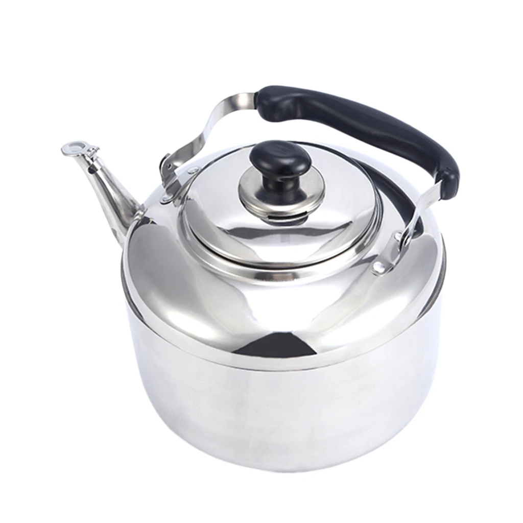 Stainless Steel Whistling Tea Kettle Coffee Kitchen Stovetop Induction 4L, 5L, 6L