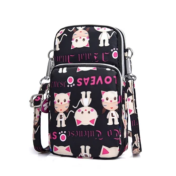 

Unique Design Women Small Messenger Shoulder Bag Oxford Mini Flap Belt Phone Bags Fanny Female Handbag Zipper Phone Case BBH01