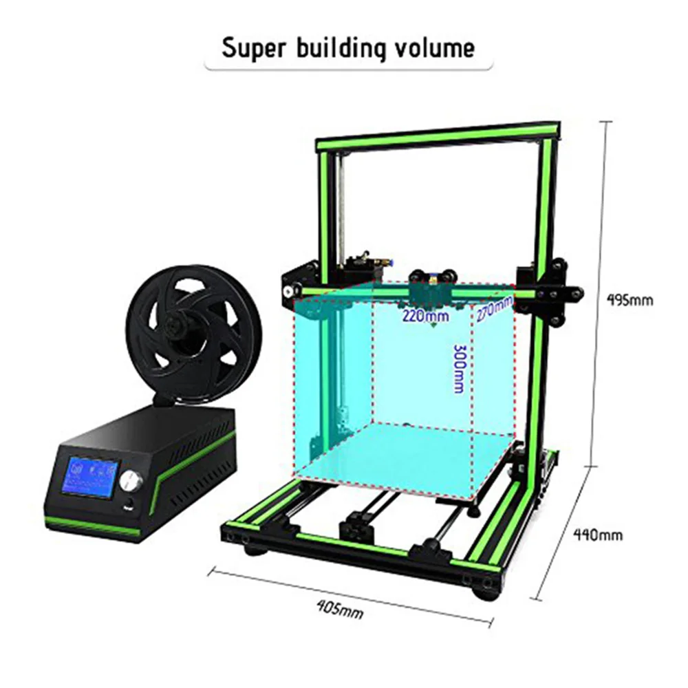 Anet E10 E12 3d принтер с 300*300*400 мм легко собрать большой размер Reprap Prusa i3 Impressora 3d принтер 10MPLA новое поступление