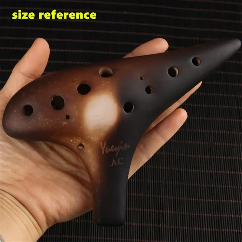 12 orificios Ocarina Smoldering Alto C llave Flauta hecha a mano cerámica Ocarina instrumento Musical Zelda 12 cerámica Flauta