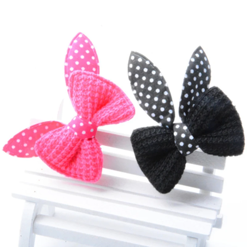 

10PCS Cute Rabbit Ear Dog Hairpin Kitten Puppy Hair Clips Dog Grooming Bow Flower Hairpins Dog Accessories Pet Hair Decorative