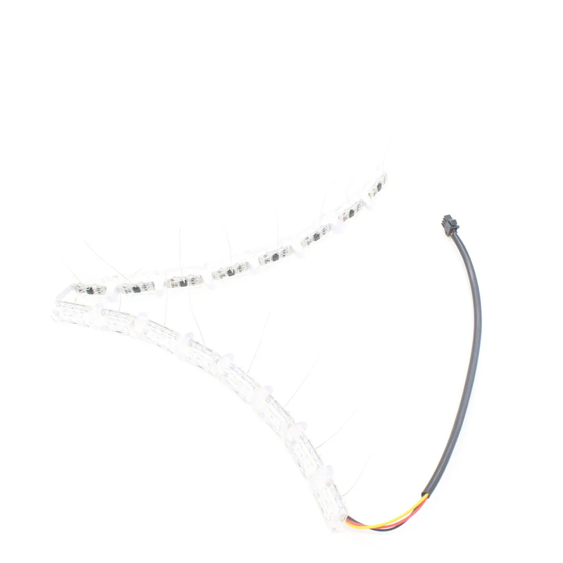 

LED Car External Light DRL Crystal Tear Running Horse Light Source Strip Dual Color Auto Daytime Running Light Turn Signal 12V