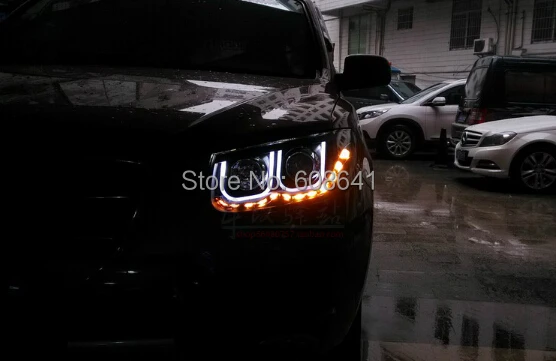 Для 2006 2010 Hyundai Santa Fe Ангельские глазки светодиодный головной светильник U Тип|eye