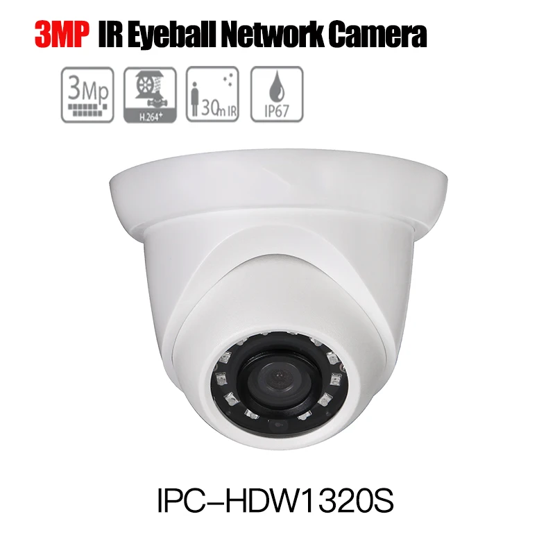 DaHua IPC-HDW1320S 3MP купольная ip-камера Камера день/ночь инфракрасный CCTV POE Поддержка