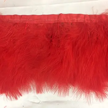

Leading Supplier in China Factory 10 Meters/lot Red Marabou Turkey Fluff Feather Fringe Trims for crafts& Costumes