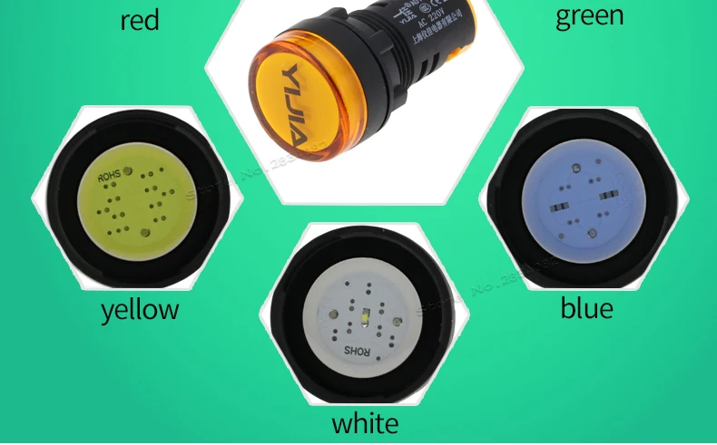 22 мм монтажное отверстие светодиодный свет лампа-индикатор супер короткие огни контрольная лампа панели AD16-22DS 6 V 12 V 24 V 36 V 48 V 110 V 220 V 380 V