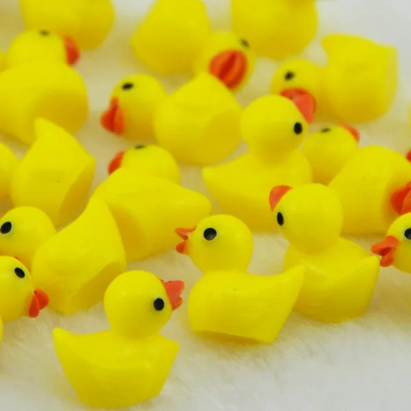 

10pcs Yellow Duck Resin Flatback Button DIY Scrapbooking Appliques