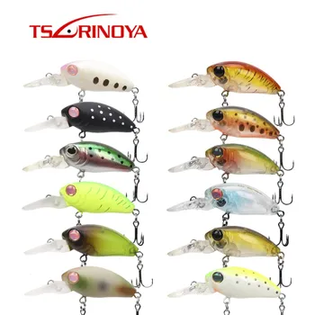 

TSURINOYA Crankbait 32mm2.7g Diving Depth 1.8m Artificial Fishing Lures with Treble Hook Para Pesca Fishing Wobbler Leurre Peche