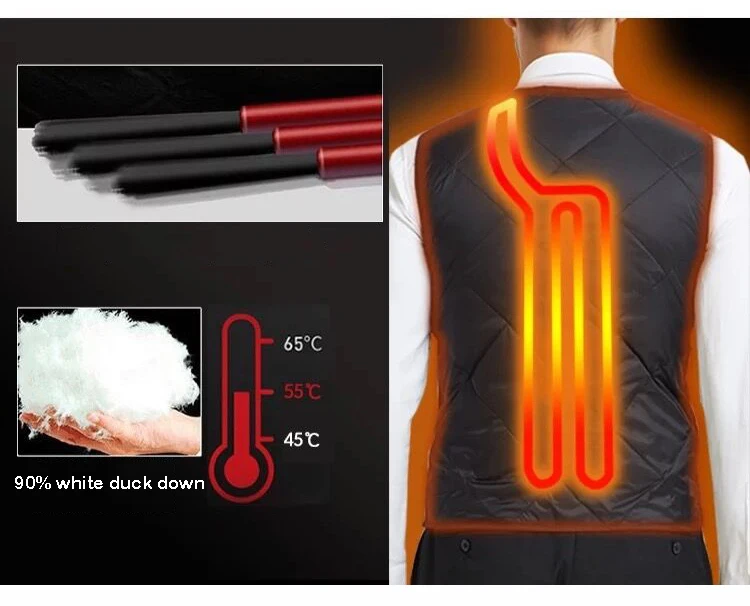 USB Инфракрасный нагревательный жилет, пуховик для мужчин и женщин, уличная зимняя умная электрическая тепловая одежда, жилет унисекс размера плюс S-4XL