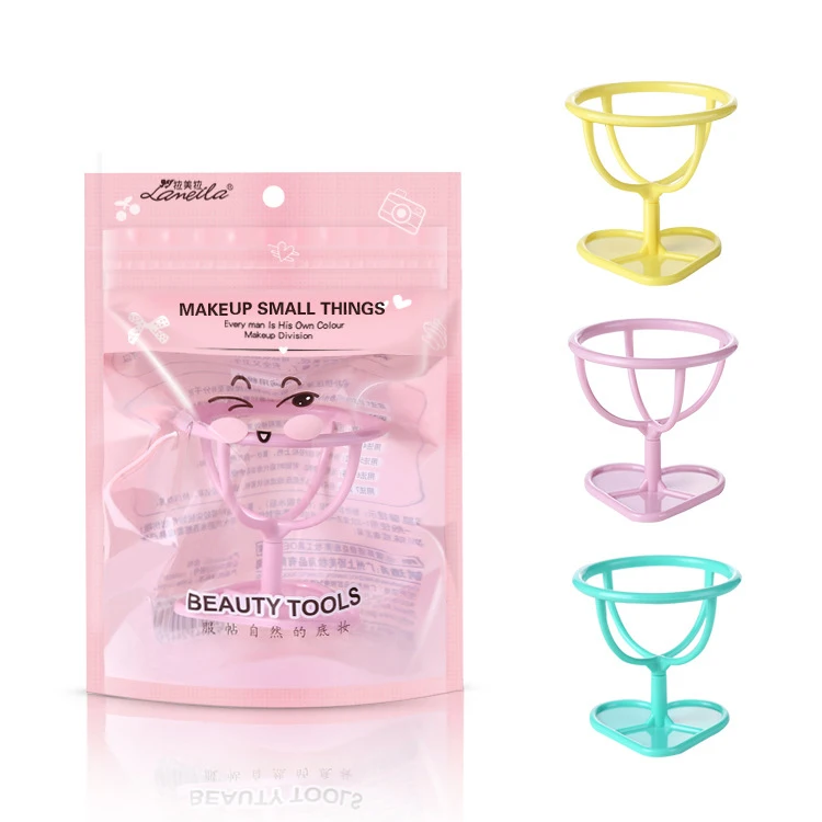 

1Pcs New 3 Color Makeup Sponge Gourd Powder Puff Rack Egg Powder Puff Bracket Box Dryer Organizer Beauty Shelf Holder Tool
