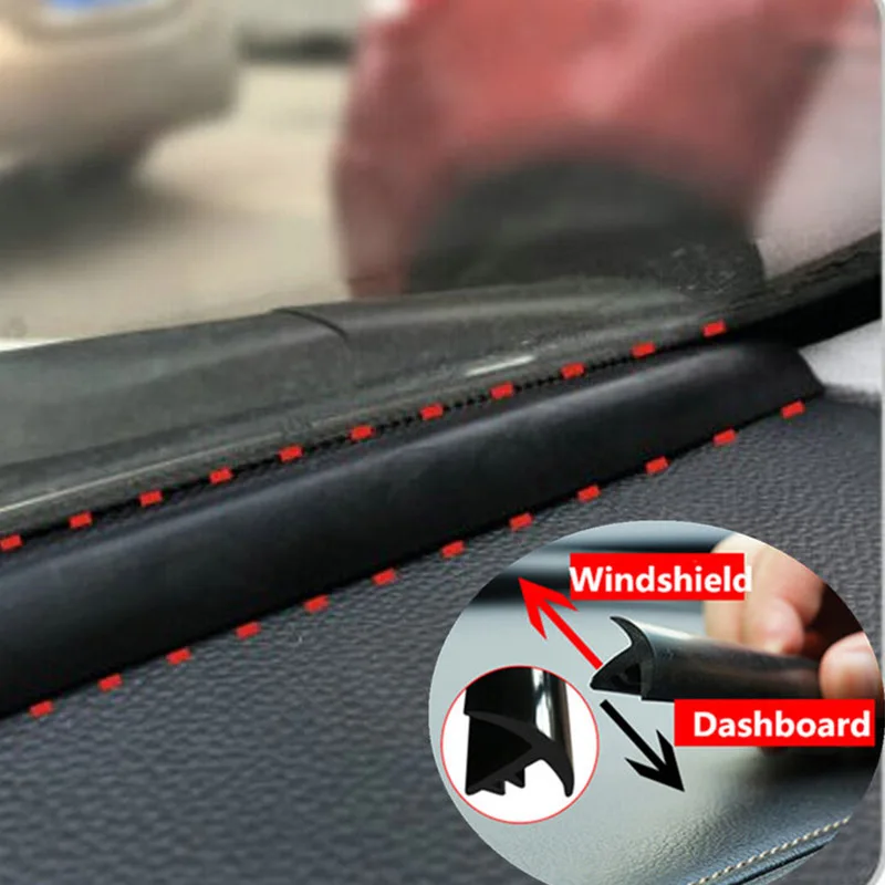 

160cm Rubber Seal Protector Dustproof Guard Strip for Cars Dashboard Windshield WWO66