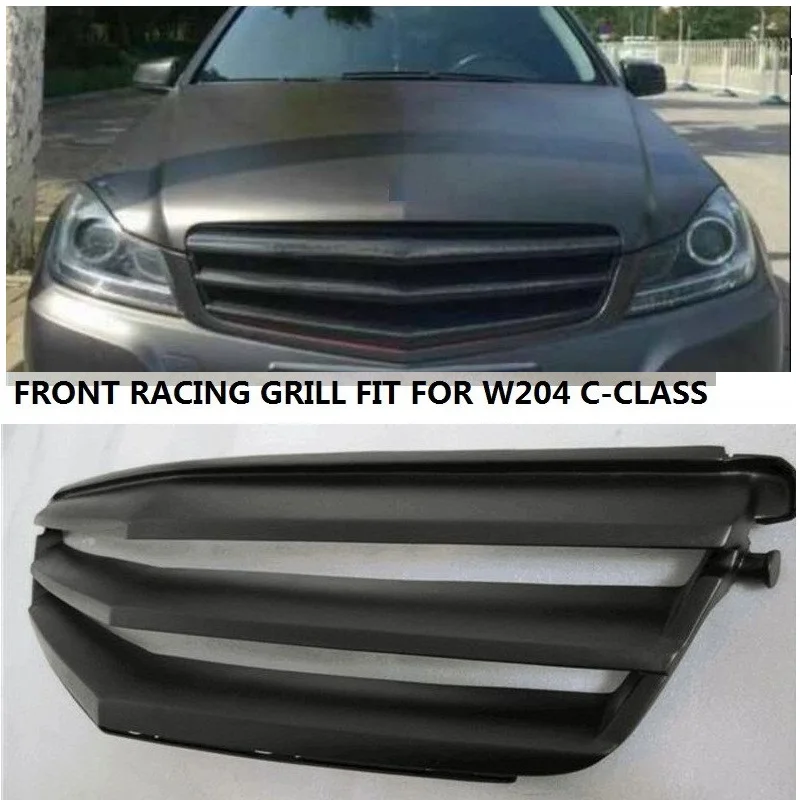 

CITYCARAUTO CARBON MATTE BLACK FRONT RACING GRILL GRILLE CAR STYLING FRONT COVER GRILLS FIT FOR W204 C-CLASS CLASS 2007-2012