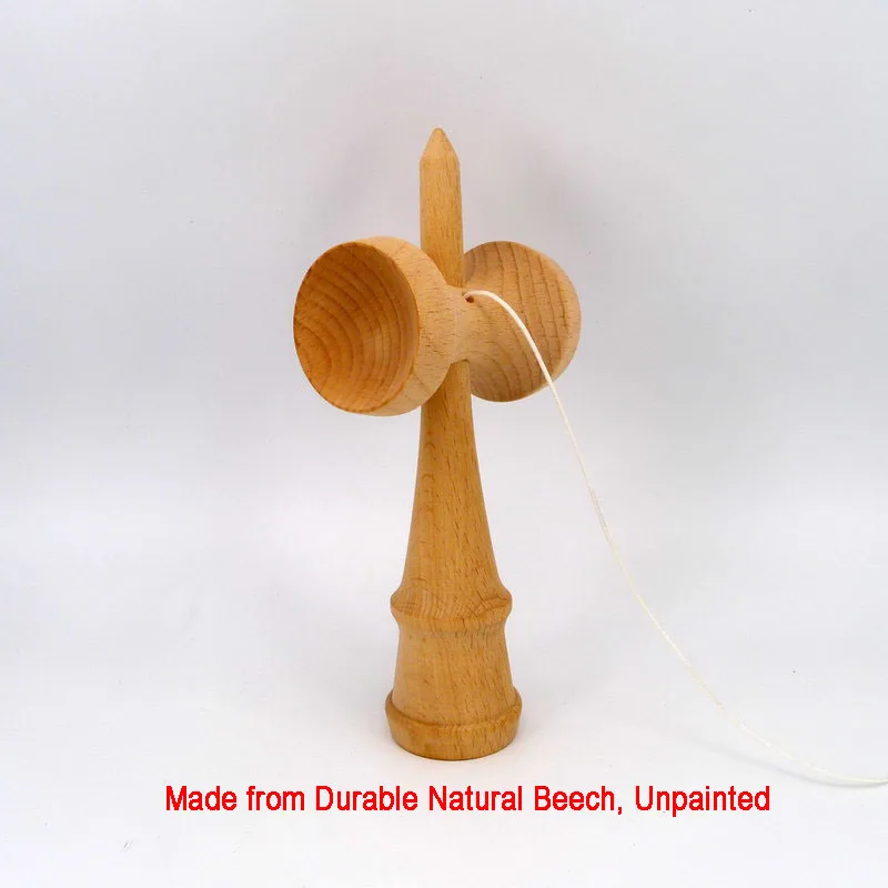 Натуральный Бук Kendama без заклепок$3,17 USD неокрашенный и простой Kendama 18 см бук kendama, разделяемая чашка и ручка