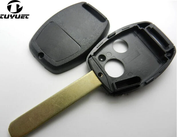 20 шт./лот 2 пуговицы удаленный ключевой в виде ракушки для Honda Fit Odyssey с чипом Groove ключ брелок, чехол для ключей заготовки