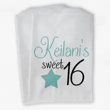 Пользовательские Звезды День рождения Свадьба попкорн конфеты буфет обработанные сумки для новобрачных, вечеринка в честь новорождённого пекарня печенья подарочные пакеты