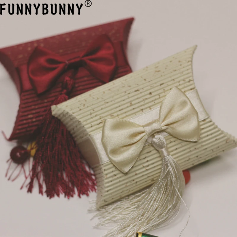 FUNNYBUNNY гофрированная бумажная Подушка конфетная коробка Свадебные сувениры для