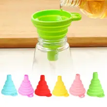 

1 Pc Mini Silicone Foldable Funnel Hopper Cooking Gadgets DIY Kitchen Cooking Tool