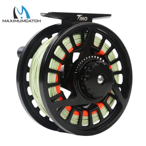 Carretel de Pesca com Mosca de Alumínio Pré-carregado com Linha de Mosca Maximumcatch Maxcatch Fundir Suporte Líder 5-8wt