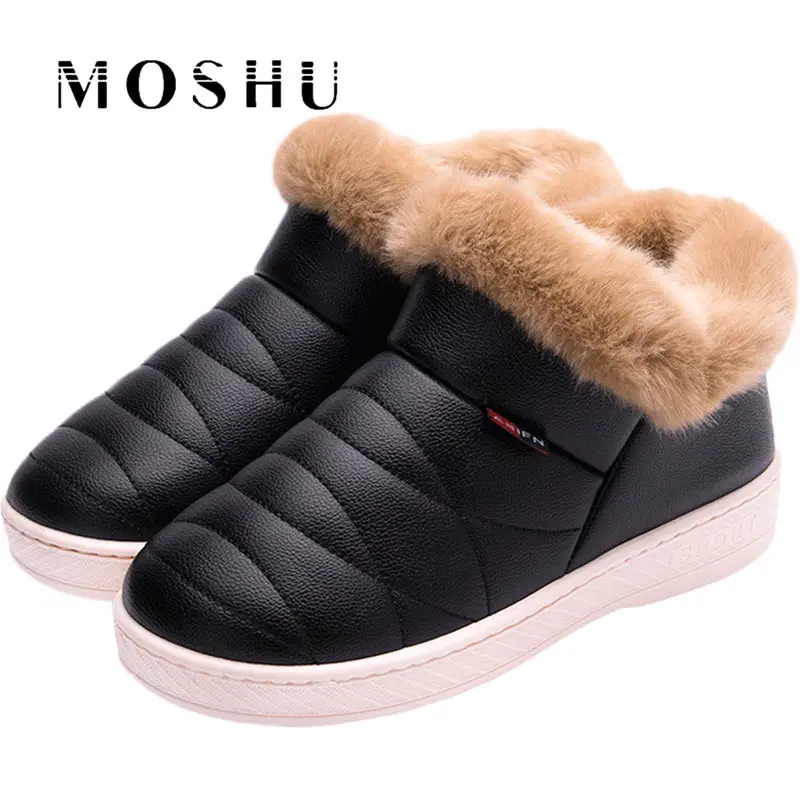 

Winter Women Boots Fashion Ankle Snow Boots Ladies Plush Insole Couple Thick-Soled Waterproof Shoes For Woman Botas Mujer