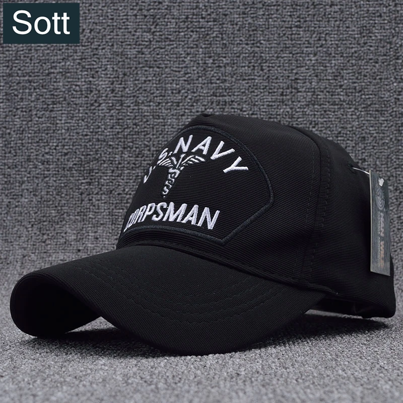 

[SOTT] 2018 High Quality US NAVY Baseball Caps for Men Corpsman Casquette US Navy Hat Cap Tactical Army Hat Bone Gorras
