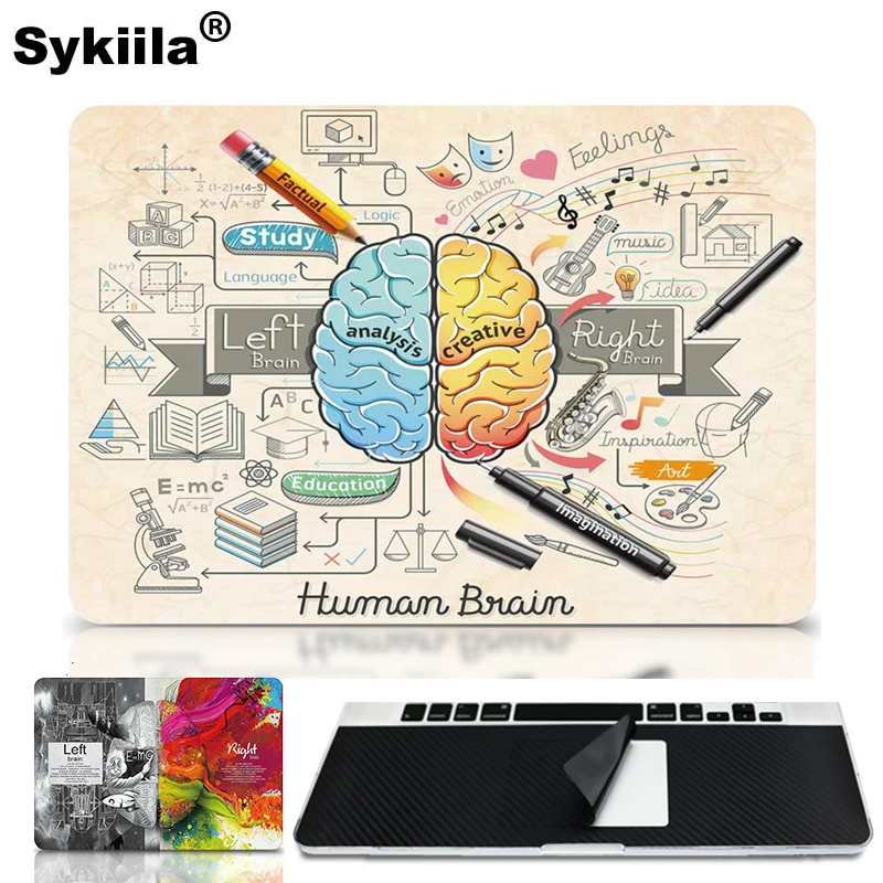 Sykiila Brain красочные наклейки для Macbook Air 11 12 13 Pro 13 15 retina наклейка ноутбук настенный автомобиль винил Логотип Кожа мрамор матовый