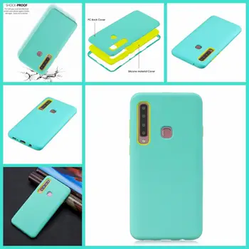 

20pcs/lot Three in one hand oil PC+Silicone new arrived cover case for Samsung Galaxy A6 A6 plus A8 A8 plus A9 A7 2018 A920 A750