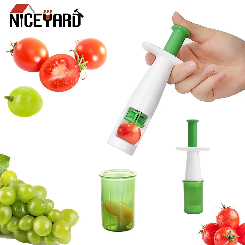 

Simple To Use Multifunctional Creative Tools Cherry Tomato Slicers Fruit Vegetable Cutter Auxiliary Baby Food Grape Slicer