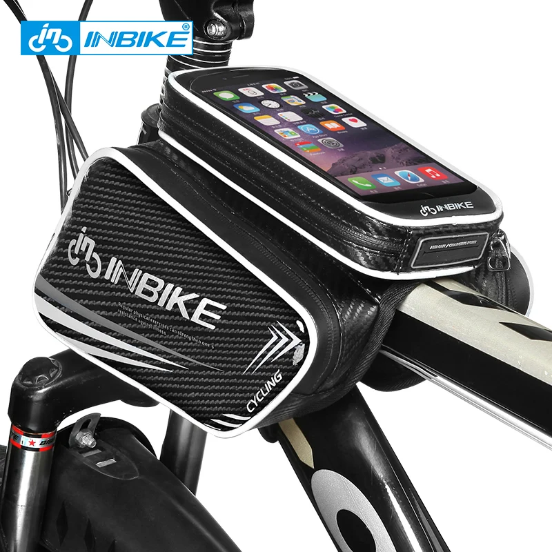 

INBIKE Cycling Bags Waterproof Reflective Touch Screen MTB Bicycle Bike Front Frame Top Tube Bags For Phone Holder Case 5.0-6.2