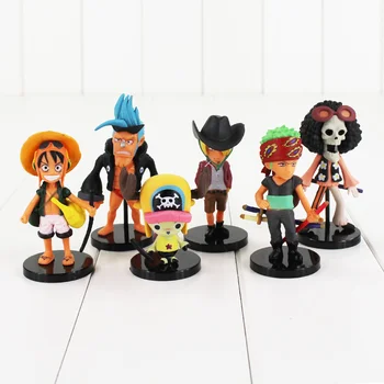 

6pcs/lot One Piece Luffy Chopper Law Action Figures Painted Figure Doflamingo Sanji Smoker Doll PVC ACGN Figure Toys