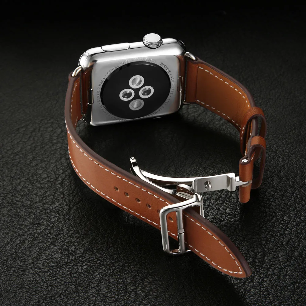 Ремешок с пряжкой для Apple Watch Series 4 3 2 1 iWatch 38/40 мм 42/44 из натуральной кожи|Ремешки