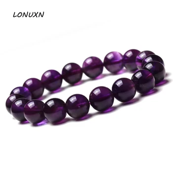 

certificate! Natural Natural Purple Amethysts crystal Handmade Good Quality beads fine gift jewelry Genuine Bracelet women