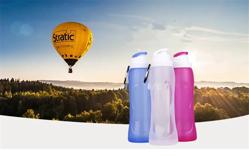 500 мл креативная Складная Силиконовая Спортивная бутылка для воды для напитков, кемпинга, путешествий, моя пластиковая велосипедная бутылка