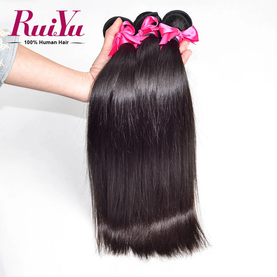 

Silky Malaysian Virgin Hair Straight 3pcs Lot Ruiyu Hair Products Malaysian Straight Hair  Cheap Human Hair Weave Very Soft