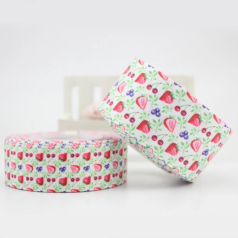 

fresh atrawerberry printed graosgrain ribbon Clothing accessories jewelry,DIY Handmade gift wrapping 25mm 38mm