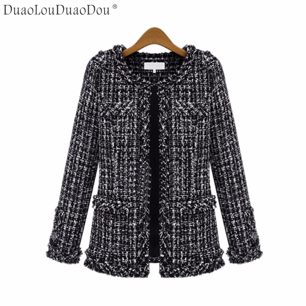Apparel Autumn winter fashion popular Female jacket black white