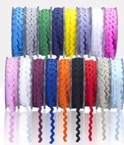 

Free shipping-Zig zag Ric rac Ribbon Tape,width 5-6mm,100m/roll,DIY handmade Felt for Decorateing clothes