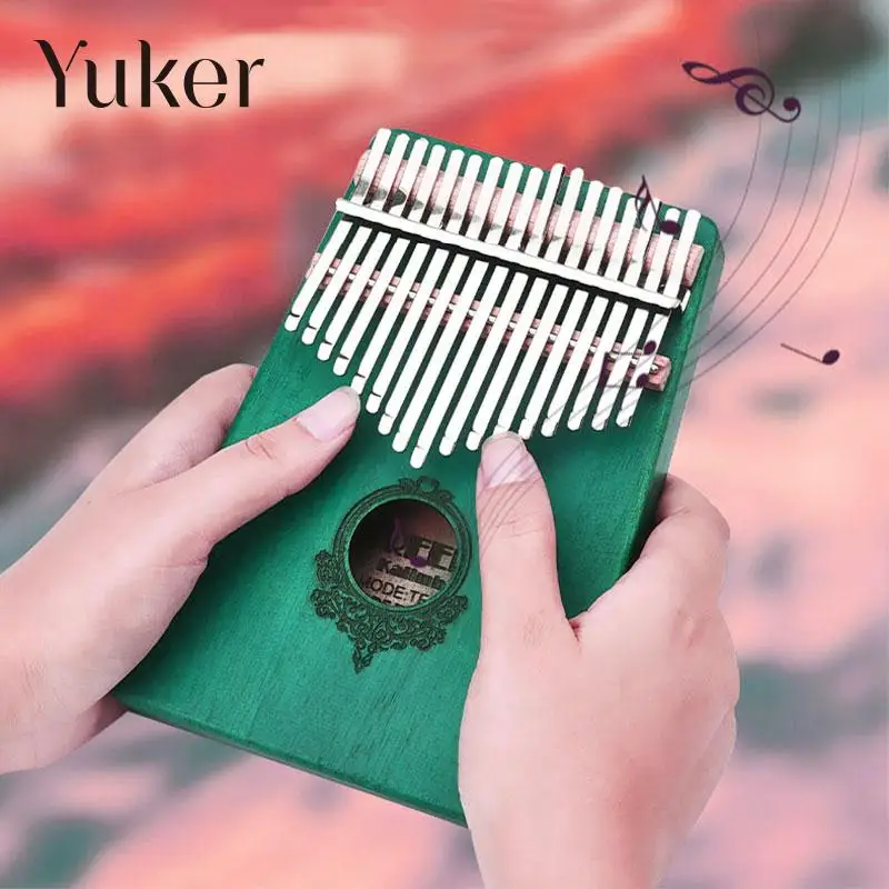 

Mbira African Musician Student Music 17 Key Raw Wood Color Mahogany Kalimba Thumb Piano Sturdy Exquisite Solid