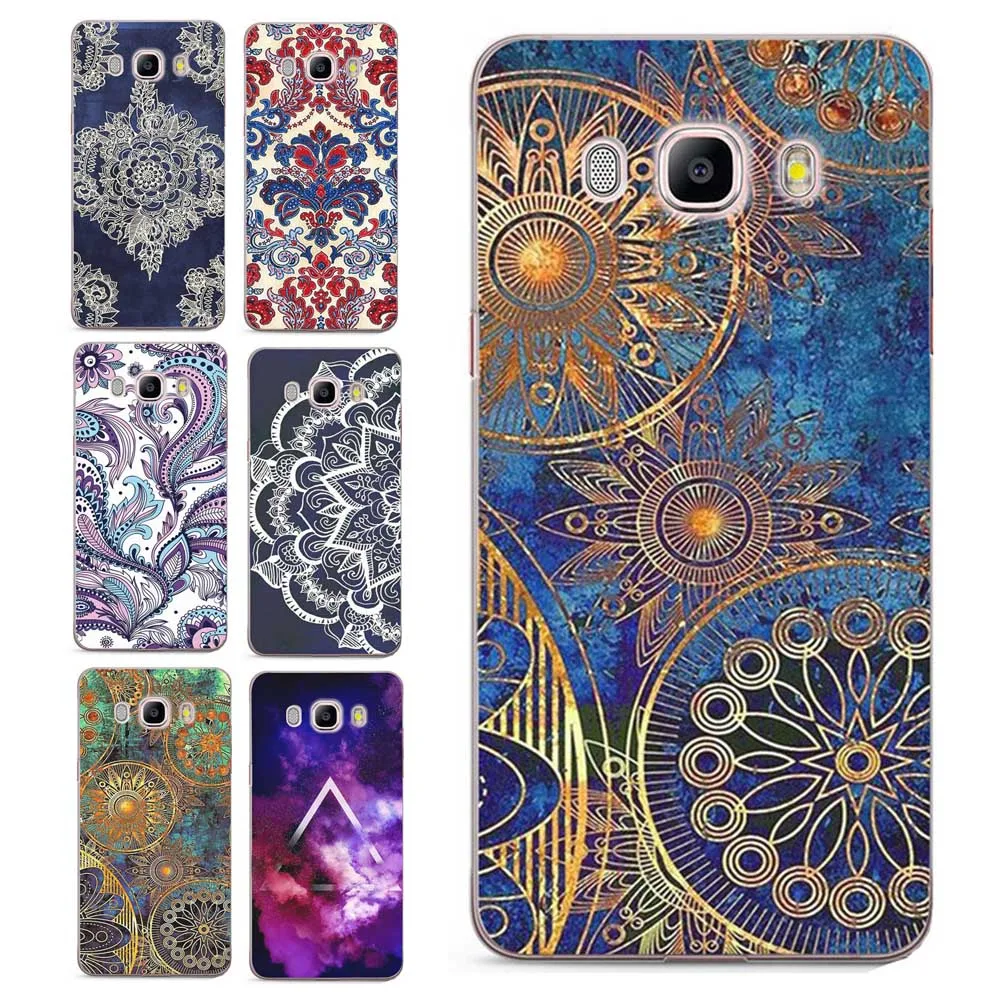 Чехол для Samsung Galaxy A3 A5 2016 2015 2017 prime J1 J2 J3 J5 J7 G530H S8/plus Note 8 TPU силиконовый Мандала