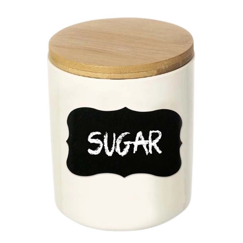 40Pcs/Set PVC Craft Blackboard Sticker Black Kitchen Bottles Sticker For Jar Organizer Can Labels Chalkboard Home Decor