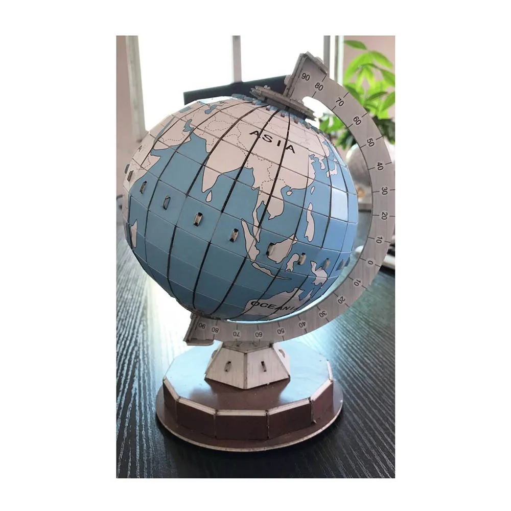 

3D Puzzle World Globe Planet Model Assembled Educational Toys 3D Colour Matching Drawing Brinquedo Kids Paper Jigsaw Toys