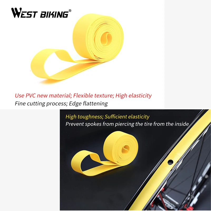 WEST BIKING 2PCS Bike Tire Pad Anti-puncture Belt Bicycle Tire Liner Cycling Tyre Tube Protector Multifunction MTB Bike Tools