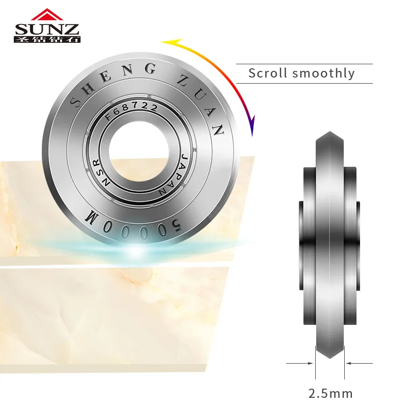 22mm glass ceramic tile cutter wheel alloy ceramic tile cutter Tungsten carbide ceramic  Titanium coating 6