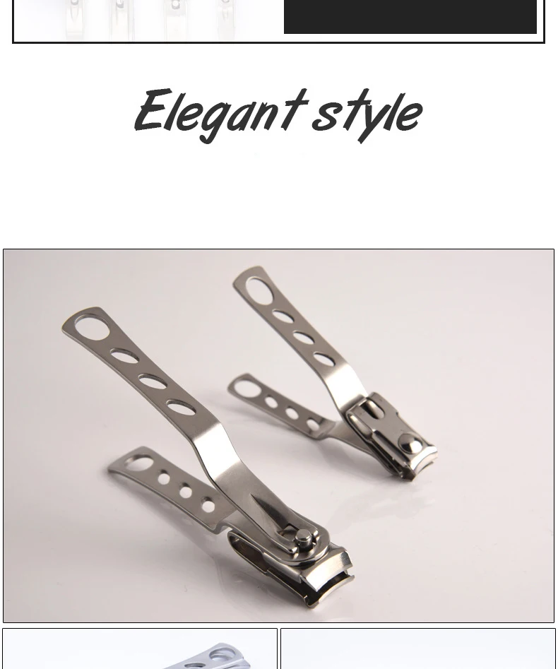 stainless steel large 360 degree rotating nail clipper cutter trimmer