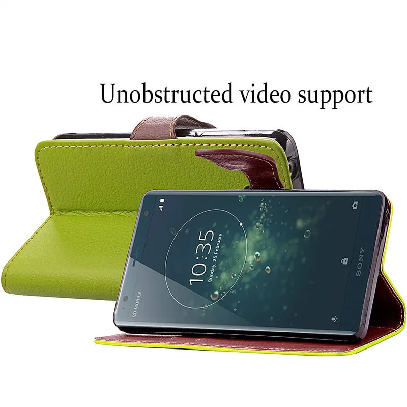 Чехол из искусственной кожи для Sony Xperia Z3 Z5 X XZ1 XZ2 Compact XA XA1 XA2 Ultra XZ Premium Flip Stent Cover L1 L2