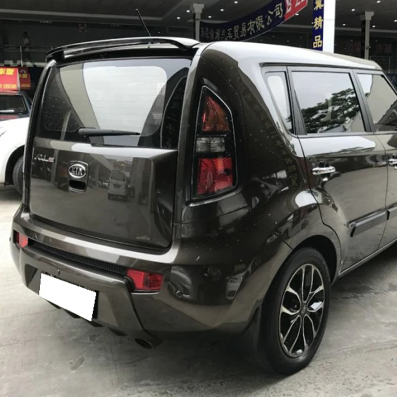 

ABS Plastic Unpainted Rear Trunk Wing Decoration Use For Kia Soul Roof Spoiler 2010-2015